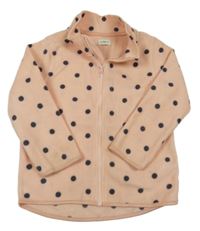 Ružová bodkovaná á fleecová prepínaci mikina F&F