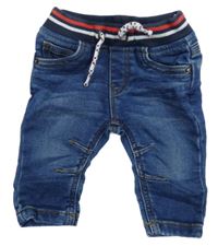 Modré teplákové rifle s úpletovým pasom C&A