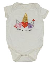 Bílé body s jednorožcem