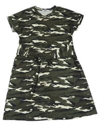 Army šaty s opaskom Shein