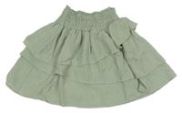 Svetlozelená vrstvená sukňa H&M