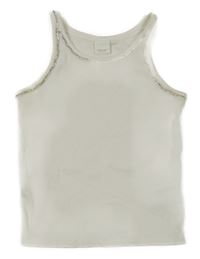Smotanový rebrovaný crop top s kamienkami Zara