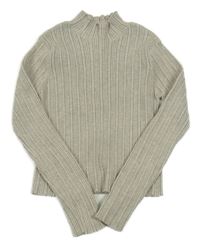 Sivý rebrovaný crop ľahký sveter Zara