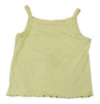 Žltý rebrovaný crop top Kiki&Koko