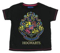Čierne tričko s barevným potiskem - Harry Potter