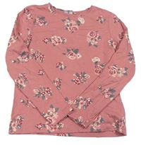 Staroružové kvetované pyžamové tričko page
