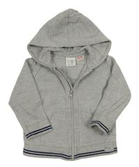 Sivá ľahká prepínaci mikina s kapucňou Zara