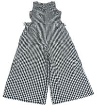 Bielo-čierny kockovaný culottes overal Monsoon