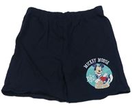 Tmavomodré bavlnené kraťasy s Mickeym Disney
