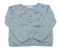 Modrý trblietavý sveter s 3D bodky H&M