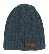 Šedomodrá pletená podšitá čepice s logem wedze 