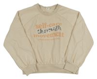 Smetanová mikina s nápisem z flitrů S. Oliver