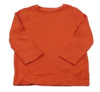 Červené žebrované triko Tu