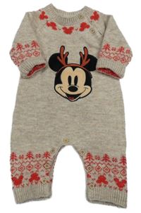 Béžový pletený vzorovaný overal s Minnie Primark