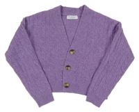 Fialový vzorovaný crop prepínaci sveter Primark