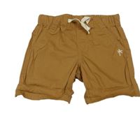 Hnědé plátěné kraťasy s palmičkou H&M