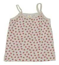 Biely top s jahodami kids