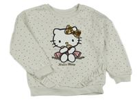 Smetanová puntíkatá mikina s Hello Kitty C&A