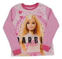 Růžové pyžamové triko s Barbie 