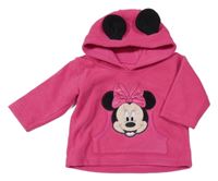 Ružová fleecová mikina s Minnie a kapucňou George