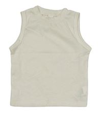 Biely rebrovaný crop top Shein