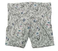 Sivé elastické kraťasy s Bambim Primark