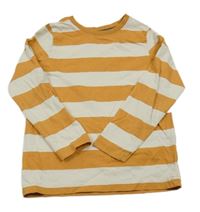 Smetanovo-hořčicové pruhované triko George