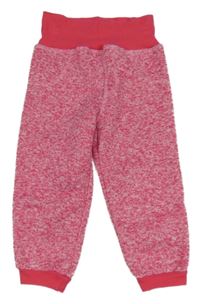 Šedé melírované pletené tepláky 