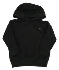 Čierna mikina s dinem a kapucňou Next