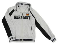 Bielo-čierna prepínaci športová mikina s nápismi