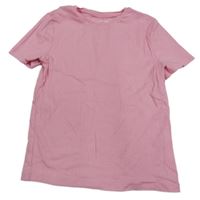 Růžové žebrované tričko F&F