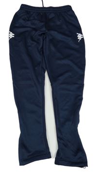 Tmavomodré sportovní tepláky s logy Kappa