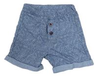 Svetlomodré kockované teplákové kraťasy