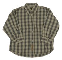 Béžovo-tmavomodrá kockovaná košeľa Timberland