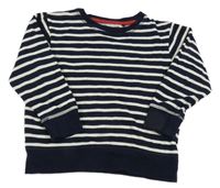 Tmavomodro-biela pruhovaná mikina Next