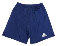Tmavomodré sportovní kraťasy s logem Adidas