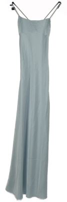 Dámské světlemodré saténové společenské dlouhé šaty H&M