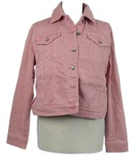 Dámska ružová rifľová crop bunda M&S