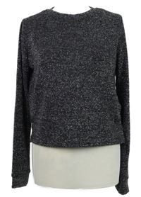 Dámský černý třpytivý crop svetr H&M