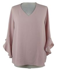 Dámská růžová šifonová halelnka s rozšířenými rukávy Monari 