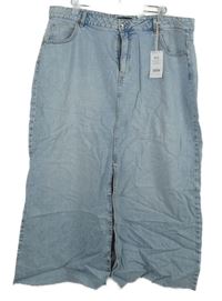 Nové - Dámska svetlomodrá rifľová midi sukňa Next