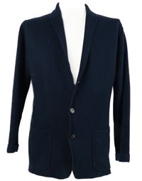 Pánsky tmavomodrý pletený blejzer Fynch-Hatton