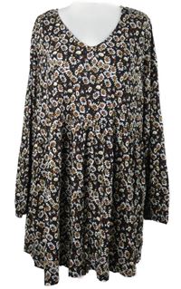 Dámska čierna kvetovaná tunika Rainbow