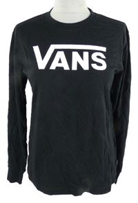 Dámske čierne tričko s logom Vans
