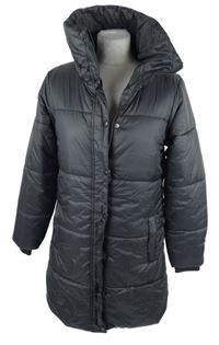 Dámský černý šusťákový zimní kabát Up2Fashion 