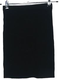 Dámska čierna rebrovaná pletená sukňa Atmosphere