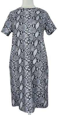 Dámske sivé vzorované šaty Primark