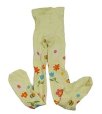 Žlté kvetinové pančuchy zn. Next