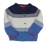 Modro-biely prepínaci sveter s prúžkami Joules