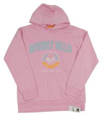 Nové - Růžová mikina s nápisem a kapucí Dunnes vel.176